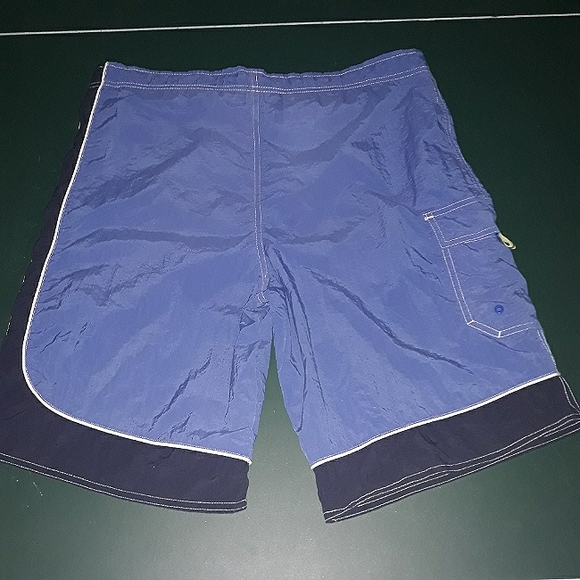 Greendog men's swimsuit blue neon size Large bathing suit trunks board shorts - Picture 4 of 12